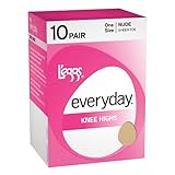L'eggs Women's Everyday Casual Knee Highs Sheer Toe Panty Hose - ST 10 Pair