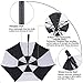 G4Free 62 Inch Automatic Open Golf Umbrella Extra Large Oversize Double Canopy Vented Windproof Waterproof Stick Umbrellas(Black/White)