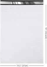 Switory White Poly Mailers 100pc 14.5x19 in Waterproof Shipping Bags view 2