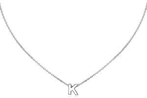 MOMOL Small Initial Necklace for Women Stainless Steel Tiny Letter Necklace Personalized Name Necklace for Girls