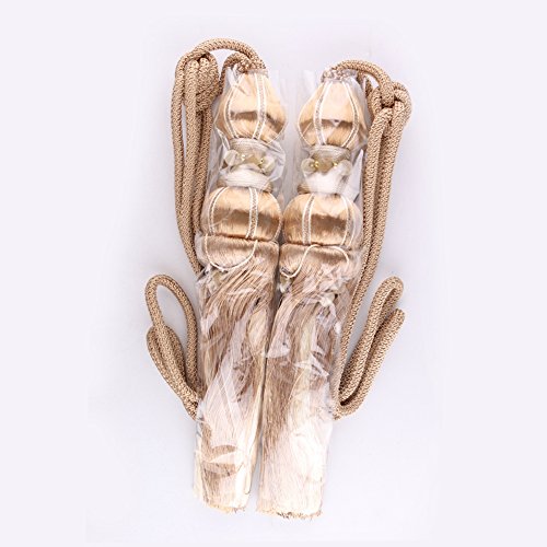 BERTERI 1 Pair Window Curtain Tassel Tiebacks, Luxury Blue Curtains Hanging Ball Holdback Living Room Supplies Window Treatment Accessories - Thumbnail 3