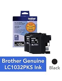 Brother lc1032pks Printer High Yield Cartucho Ink Negro (2-Pack), Negro