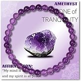 Bolinailo Crystal Beaded Bracelets for Women 4mm Clear Quartz Bead Handmade Gemstone Stretch Elastic Bracelet Natural Stone Crystal Healing Reiki Spiritual Jewelry Gifts