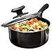Ecolution Artistry Nonstick Sauce Pan, Easy To Clean, Comfortable Handle, Even Heating, Dishwasher Safe Pots and Pans, 3-Quart, Black