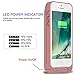 iPhone 5 5S 5C SE Battery Case,VinPone 4800mAh Rechargeable Backup Battery Charger Case for iPhone 5 5S 5C SE (Built in Extra USB Power Bank) Power Battery Pack Backup Juice Bank (Rose Gold-4800mAh)