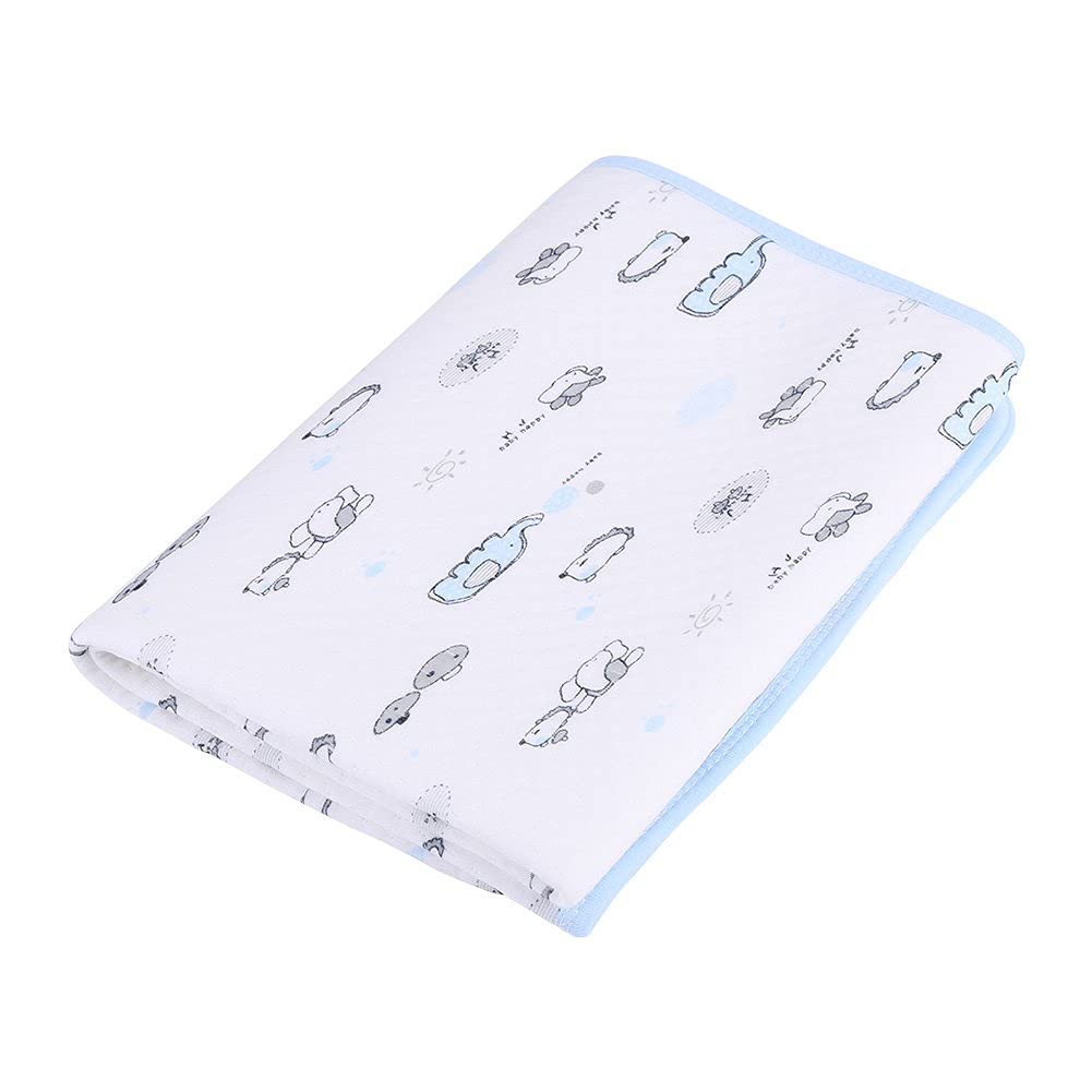 Waterproof Changing Pad Cotton Diaper Mat Mattress Protector for Baby Toddler Infant Adults Blue M Size