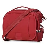 Pacsafe Metrosafe LS140 Anti-Theft Compact Shoulder Bag, Vintage Red