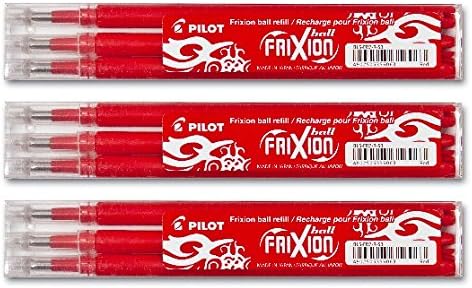 Pilot FriXion Set of 3 Cartridges for Ballpoint Pens 3 of Each Colour Purple, Pink, Light Blue, 9er Set, rot, 1