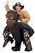 Inflatable Rider Costume Gorilla Monkey Orangutan Gibbon Chimp Fancy Dress Funny Suit Mount For Adult