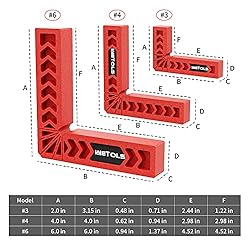 WETOLS 12PCS Positioning Squares, 90 Degree Right