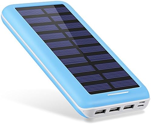 Battery Pack AKEEM Portable Charger 22000mAh External Battery Power Bank with Dual Input Port and Solar Charger,3 USB Ports for iPhone, iPad, Samsung Galaxy, Android and other Smart Devices
