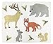 Sweet Jojo Designs Deer, Bear, Fox, Rabbit, and Squirrel Accent Floor Rug Bedroom Decor for Woodland Animal Toile Girl or Boy Kids Bedding Collection