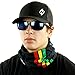 Hoo-Rag - High Performance 100% Moisture Wicking Polyester Microfiber Multi-Functional Face Mask & Neck Cover - UPF 30 - One Size Fits Most - Rasta Stripe