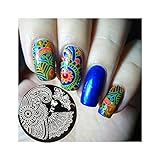 Born Pretty Nail Art Stamping Template Image Plate Arabesque Patterns & Peony BP48