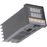 PID Temperature Controller, 0℃-50℃ Alarm REX-C100 Digital Intelligent Thermostat LED PID Temperature Controller AC110V-240V