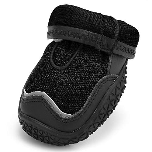 Dog Outdoor Shoes Breathable Running Shoes with Reflective Strap and Anti-Slip Sole for Pet Boots (7#)