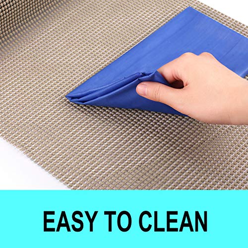 YINENN Shelf and Drawer Liner 12 Inch x 20 Feet, Non-Adhesive and Slip-Resistant, Durable and Strong for Drawers, Shelves, Cabinets, Storage, Kitchen,Tableware and Desks- Taupe