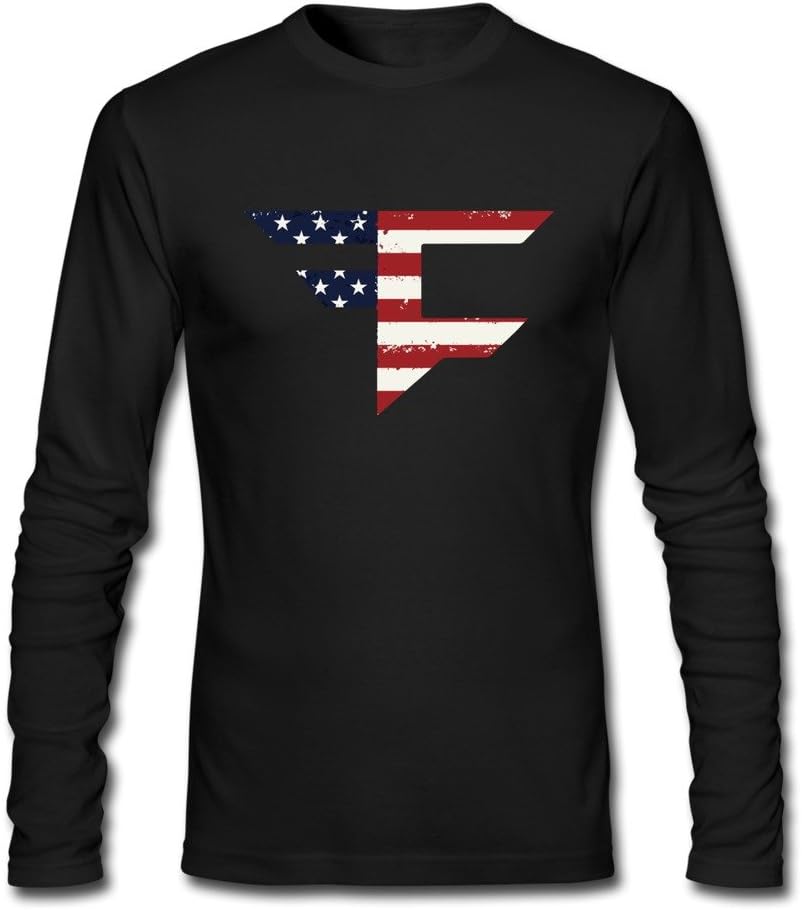 Men's MLG Call of Duty Team Faze Clan Logo American Flag Tee Shirts Black
