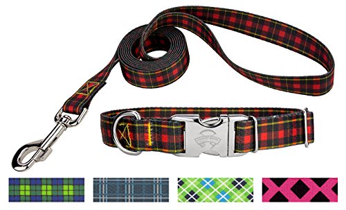 Country Brook Design Buffalo Plaid Premium Dog Collar & Leash - Medium
