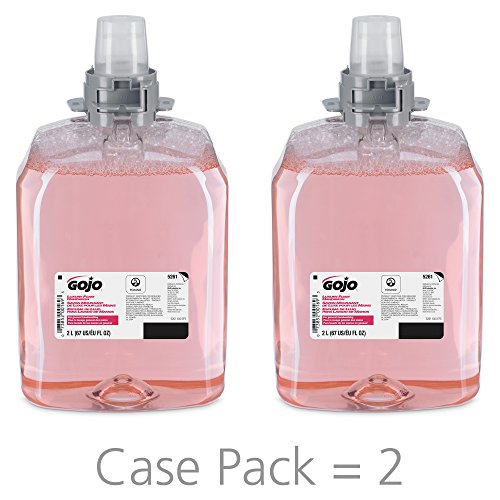 GOJO 5261-02  2000 mL Luxury Foam Handwash,  FMX-20 Refill (Case of 2),Translucent Pink,Compatible with Dispenser #5250-06, 5255-06