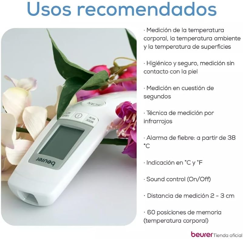 Thermomètre infrarouge numérique sans contact FT 90/thermomètre pour bébé/pour mesurer facilement sur le front pour adultes et enfants/affichage numérique/avec batterie, 1 pièce (lot de 1) — photo 6 sur 8