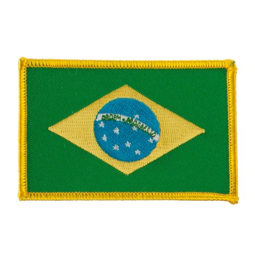 America Flag Embroidered Patches - Brazil OSFM