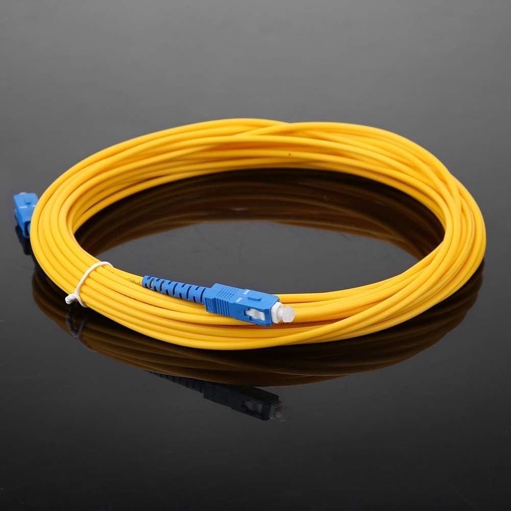 Wolfgo Fiber Jumper-10m/11yd SC to SC Duplex Fiber Patch Cord Jumper Cable Single Mode Patch Cord
