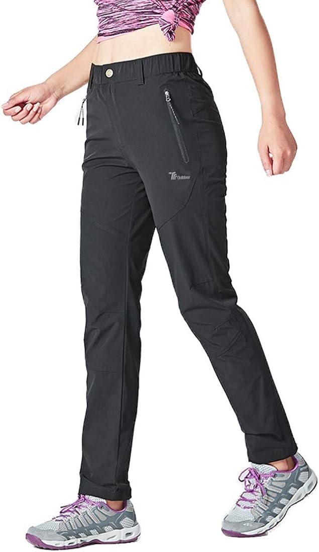 Rdruko Women's Outdoor Lightweight Quick Dry Sportswear Water Resistant Hiking Pants with Pockets: Clothing