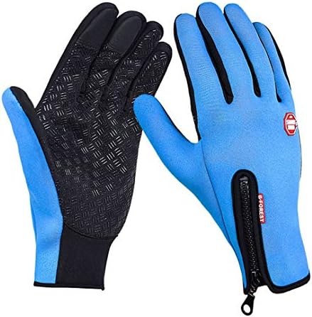 JFDSYLHS Women Men Ski Gloves Snowboard Gloves Winter Motorcycle Riding Waterproof Snow Windstopper Camping Leisure Blue L