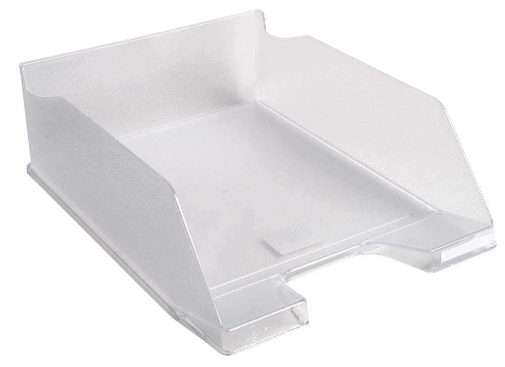 Exacompta - Ref 11523D - Office Letter Tray Combo Maxi - 347 x 255 x 103mm in Size, Suitable for A4 Documents, Stackable With Others, Holds Approx. 750 Sheets - Clear