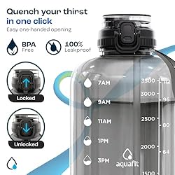 AQUAFIT 1 Gallon Water Bottle with 2-in-1 Straw