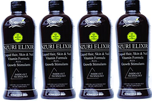 4-32 Oz Bottles - Nzuri Elixir - Liquid Hair Vitamin Plus Growth Stimulants