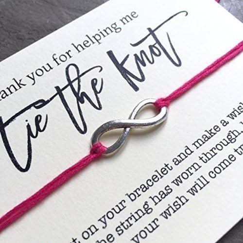 Tie the knot bracelet, Thank you for being my bridesmaid, Bridesmaid gift, Wedding favor ideas, Wedding favors, B27
