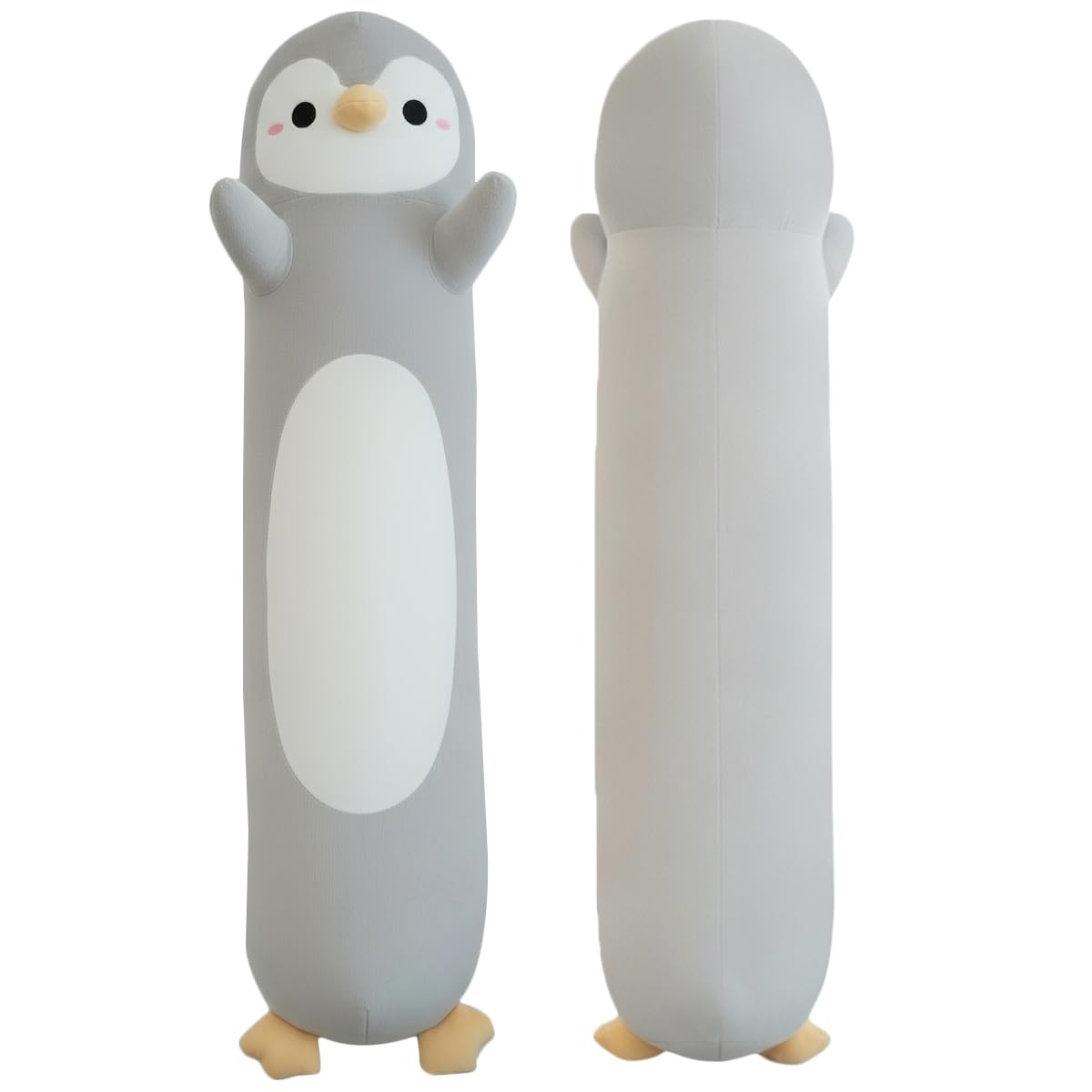 ZOMAXTOY Long Penguin Plush, Soft Penguin Hugging Pillow Cuddly Stuffed Toy Body Pillow, Birthday Gift for Boys Girls (Gray, 60cm/23.62in)