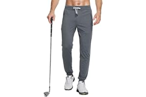 M MAELREG Mens Sweatpants with Zipper Pockets Stretch Workout Training Running Track Athletic Pants Golf Joggers for Men