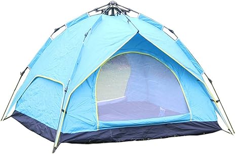 Amazon Co Jp 防水 二重層テント サンシェードテント設営簡単 コンパクト アウトドアキャンプ用品登山に使用 通気 軽量 防風 防災用 青い ホーム キッチン