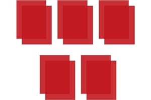 LILIYA Colored Lighting Gel Filters, 10 Pcs Correction Gel Light Filter Transparent Color Overlays Film Plastic Sheets 8.5 x 11 Inch, for Film, Video, Photo, Stage (Red)