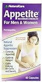 NaturalCare Homeopathic Maximum Appetite Suppressant for Men and Women, 60 Capsules