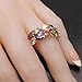 Multi Gemstone Ring Morganite Garnet Amethyst Peridot Promise Wedding Party Ring for Girls Women Size 6 to 10 (7)