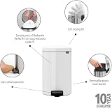 Brabantia NewIcon Pedal Bin 20L White Soft-Closure With Inner Bucket view 2
