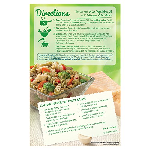 Betty Crocker Suddenly Salad, Caesar Pasta Salad Dry Meals, 7.25 Oz Box