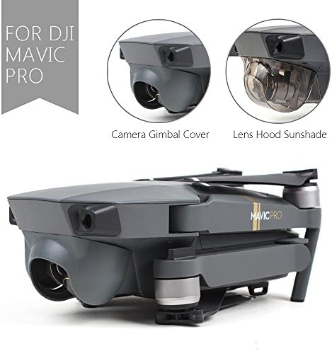 MORSLER 2Pcs Dji Mavic Pro Lens Caps Accessories Sun Shade Lens Hood with Gimbal Guard Lens Cover Camera Fixed Protector for Dji Mavic Pro (Dji Mavic Pro Not Included)