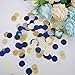 Mybbshower Navy Gold Paper Circle Wedding Confetti for Bridal Shower Engagement Decoration Table Scatter Pack of 2800