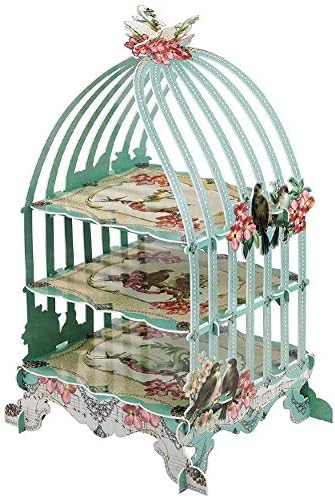 European Cake Rack 3 Layers Birdcage Cupcake Cardboard Cake Stand Afternoon Tea Vintage Wedding Party Display Holder