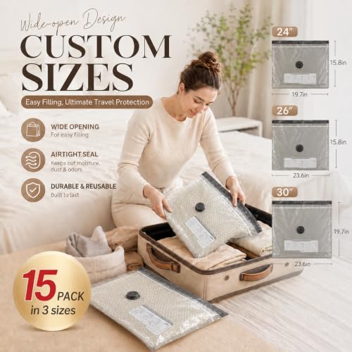 Vacuum Storage Bags with Pump, Space Saver Travel Vacuum Storage Bags for photo 7