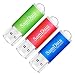 SamData 3 Pack 32GB USB Flash Drives USB 2.0 Thumb Drives Memory Stick Jump Drive Zip Drive, 3 Colors: Blue Red Green