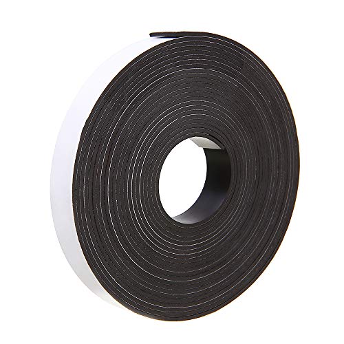LLPT Magnetic Tape 0.51 Inch x 17 Feet Double Sided Magnet Strip Roll Strong Self Adhesive for Teaching DIY Crafts and Display(MHT017)