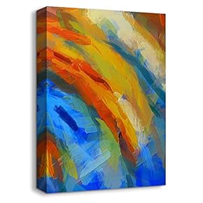Canvas Wall Art Abstract Beautiful Oil...