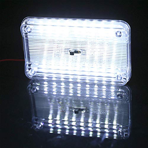 Linkhood 2-pack DC 12V 36 LED Car Truck Vehicle Auto Dome Roof Ceiling Interior Light Lamp White With On/Off Switch for Cars Vans Camper Vans & Taxis