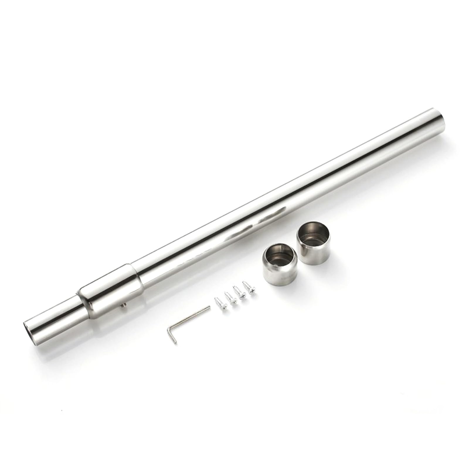 Photo 1 of Adjustable Closet Rod,Susenya Closet Rod for Hanging Clothes 16-26 inch,Stainless Steel,Silver -Pack of 1